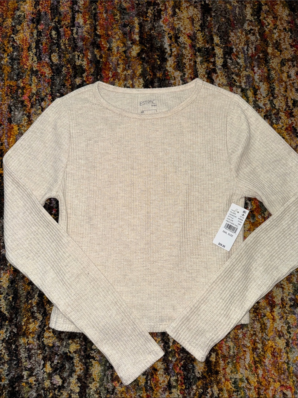 NEW Long Sleeve Crewneck Top in Oatmeal